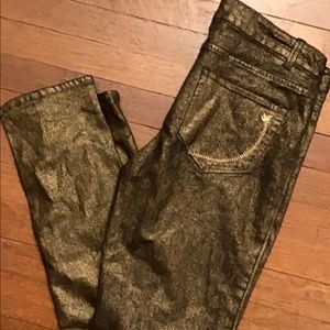 DREAM OUT LOUD GOLD SPARKLE JEANS BY SELENA GOMEZ